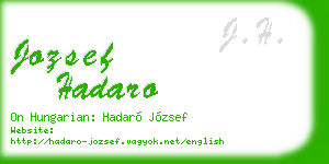 jozsef hadaro business card