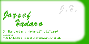 jozsef hadaro business card